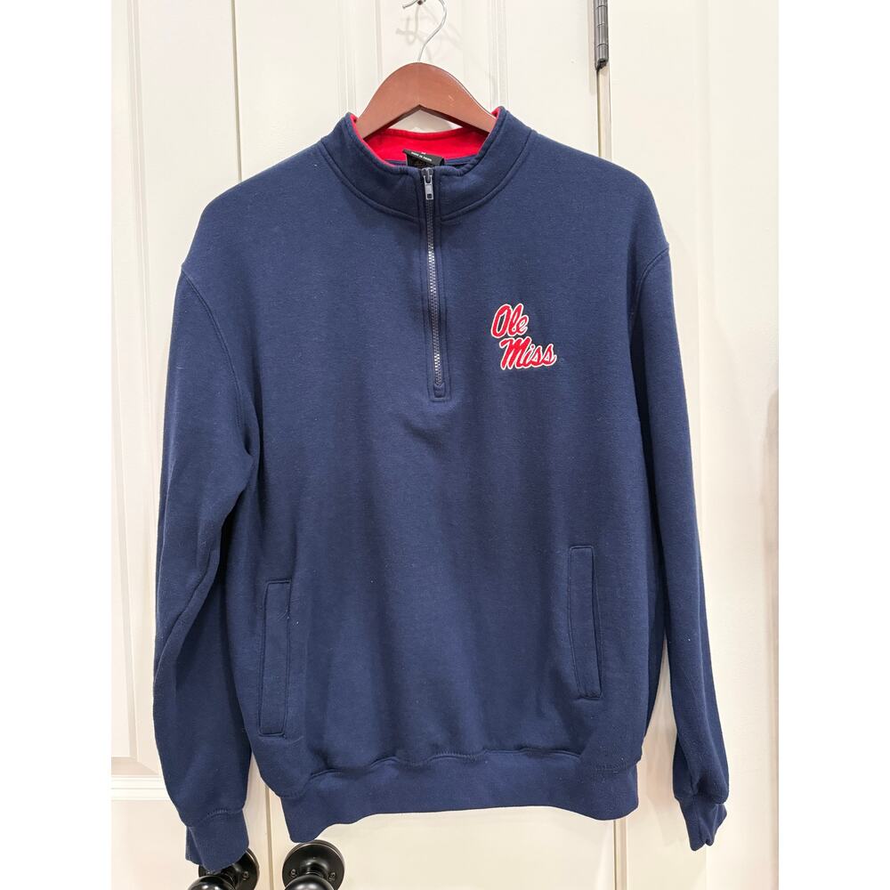 Men’s Ole Miss quarterback zip pullover embroidered logo